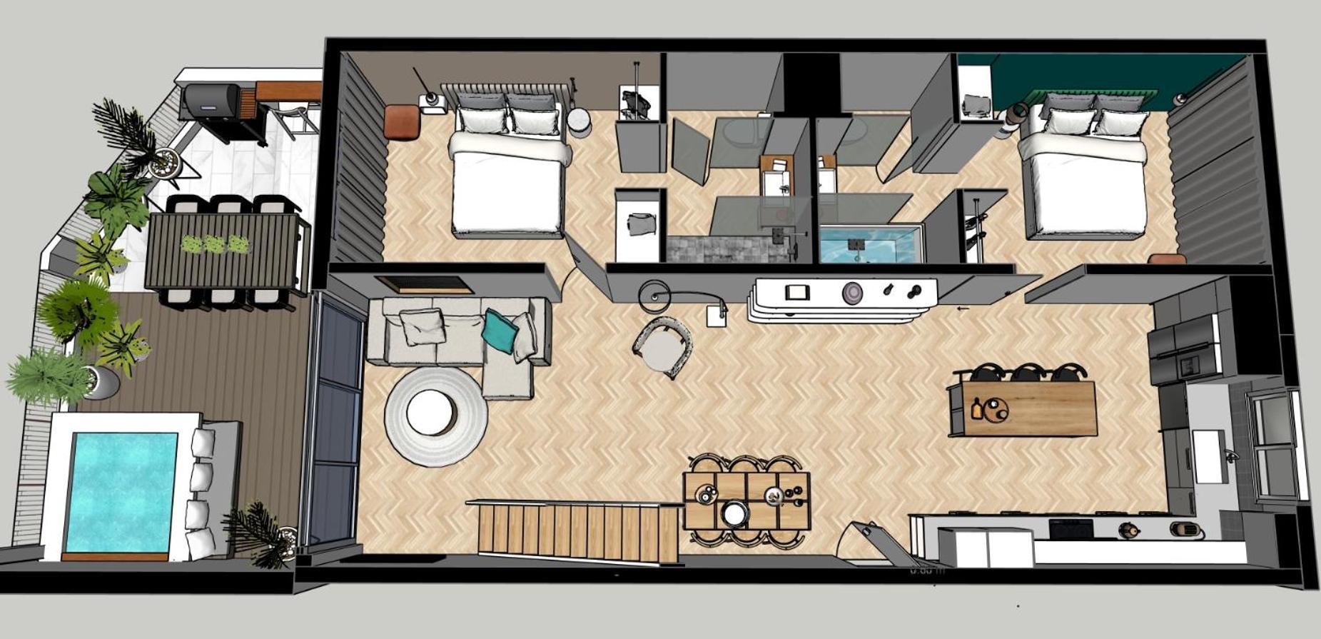 Seaside 3 Suites Penthouse With Pool Gym & Bbq Terrace Кап Малюро Екстериор снимка